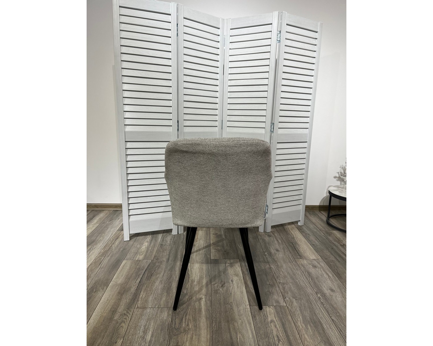 Стул BRANDY WZ2042-19 галечный серый фактурный велюр/ черный каркас