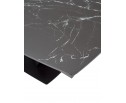 Стол ACUTO2 170 NERO KL-116 Черный мрамор матовый, итальянская керамика/ черный каркас 