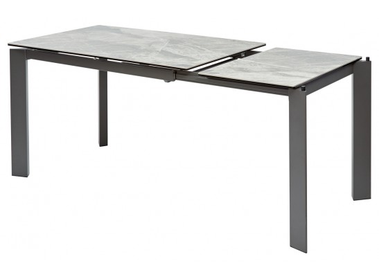Стол CORNER 120 ITALIAN DARK GREY Серый мрамор глянцевый, керамика/ GREY1 