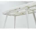Стол ELIOT 120 FROSTED SUPER WHITE белое матовое стекло/ белый каркас 