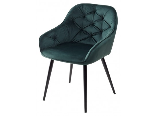 Стул BREEZE BLUVEL-78 GREEN, велюр / черный каркас, велюр 