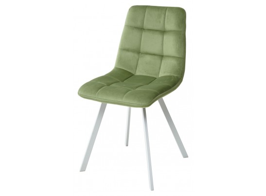 Стул CHILLI SQUARE G108-27 террариумный мох, велюр/ белый каркас 