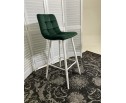 Барный стул LECCO UF910-14 DARK GREEN, велюр/белый каркас, 4 шт./2 кор. 