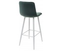 Барный стул LECCO UF910-14 DARK GREEN, велюр/белый каркас, 4 шт./2 кор. 