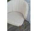 Полубарный стул WENDY TRF-11 светло-бежевый, ткань / золотой каркас (H=65) 