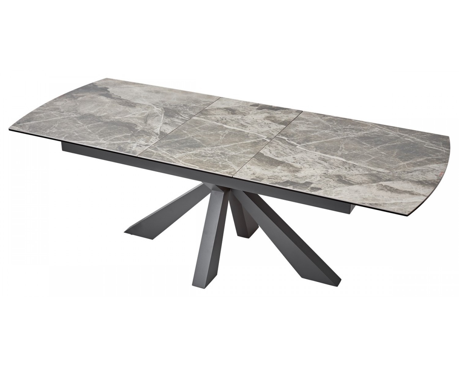 Стол ROVIGO 170 ITALIAN DARK GREY Серый мрамор глянцевый, керамика/ GREY1 каркас