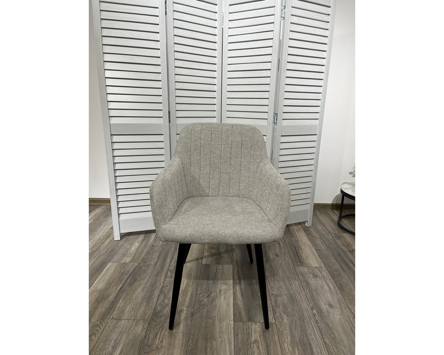 Стул BRANDY WZ2042-19 галечный серый фактурный велюр/ черный каркас