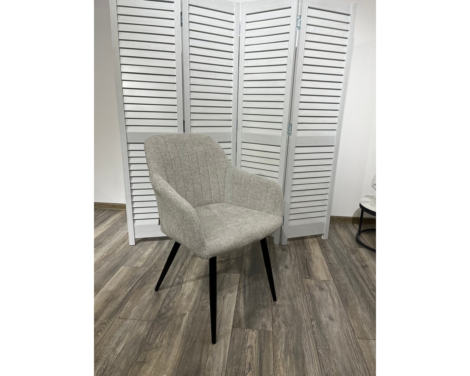 Стул BRANDY WZ2042-19 галечный серый фактурный велюр/ черный каркас