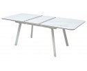 Стол ARUBA 140 GREY-WHITE/ WHITE глазурованное стекло 