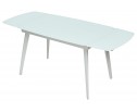 Стол ELIOT 120 FROSTED SUPER WHITE белое матовое стекло/ белый каркас 