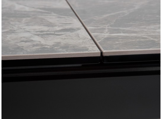 Стол ROVIGO 170 ITALIAN DARK GREY Серый мрамор глянцевый, керамика/ GREY1 каркас 