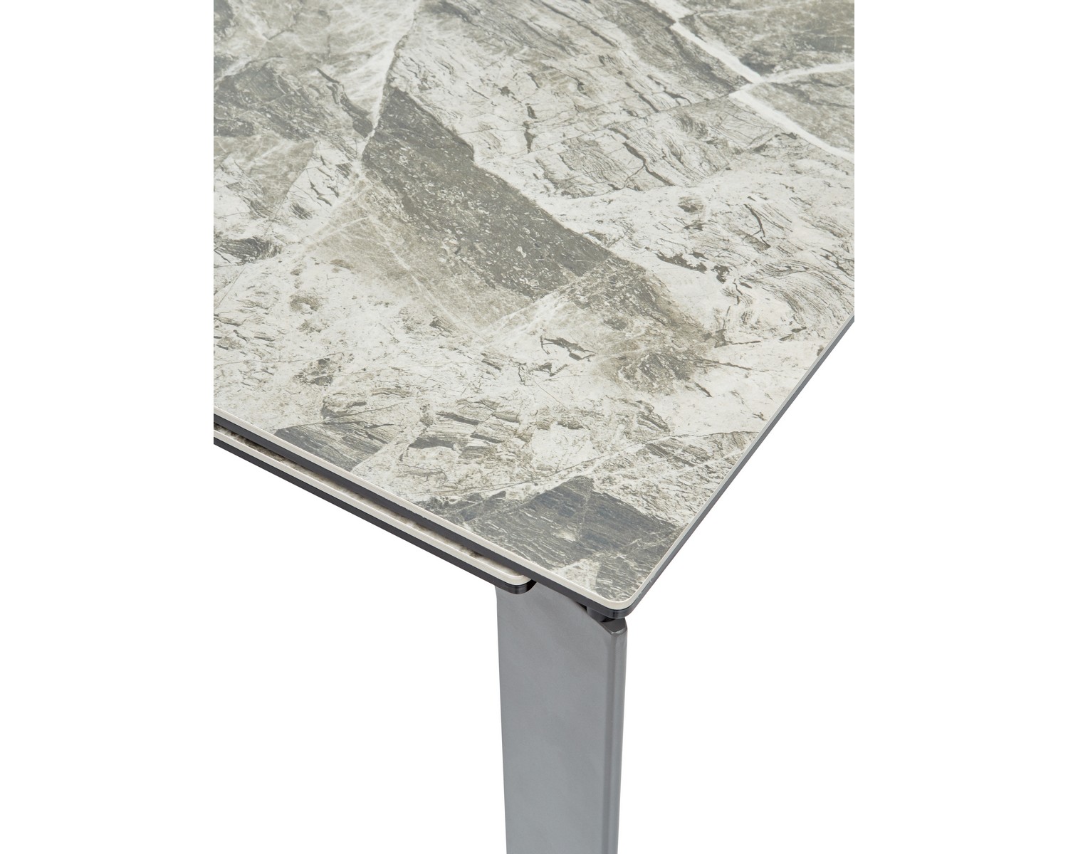 Стол CORNER 120 ITALIAN DARK GREY Серый мрамор глянцевый, керамика/ GREY1