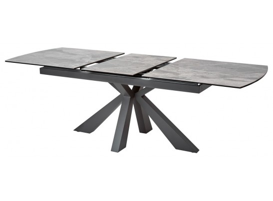 Стол ROVIGO 170 ITALIAN DARK GREY Серый мрамор глянцевый, керамика/ GREY1 каркас 