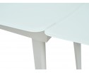 Стол ELIOT 120 FROSTED SUPER WHITE белое матовое стекло/ белый каркас 