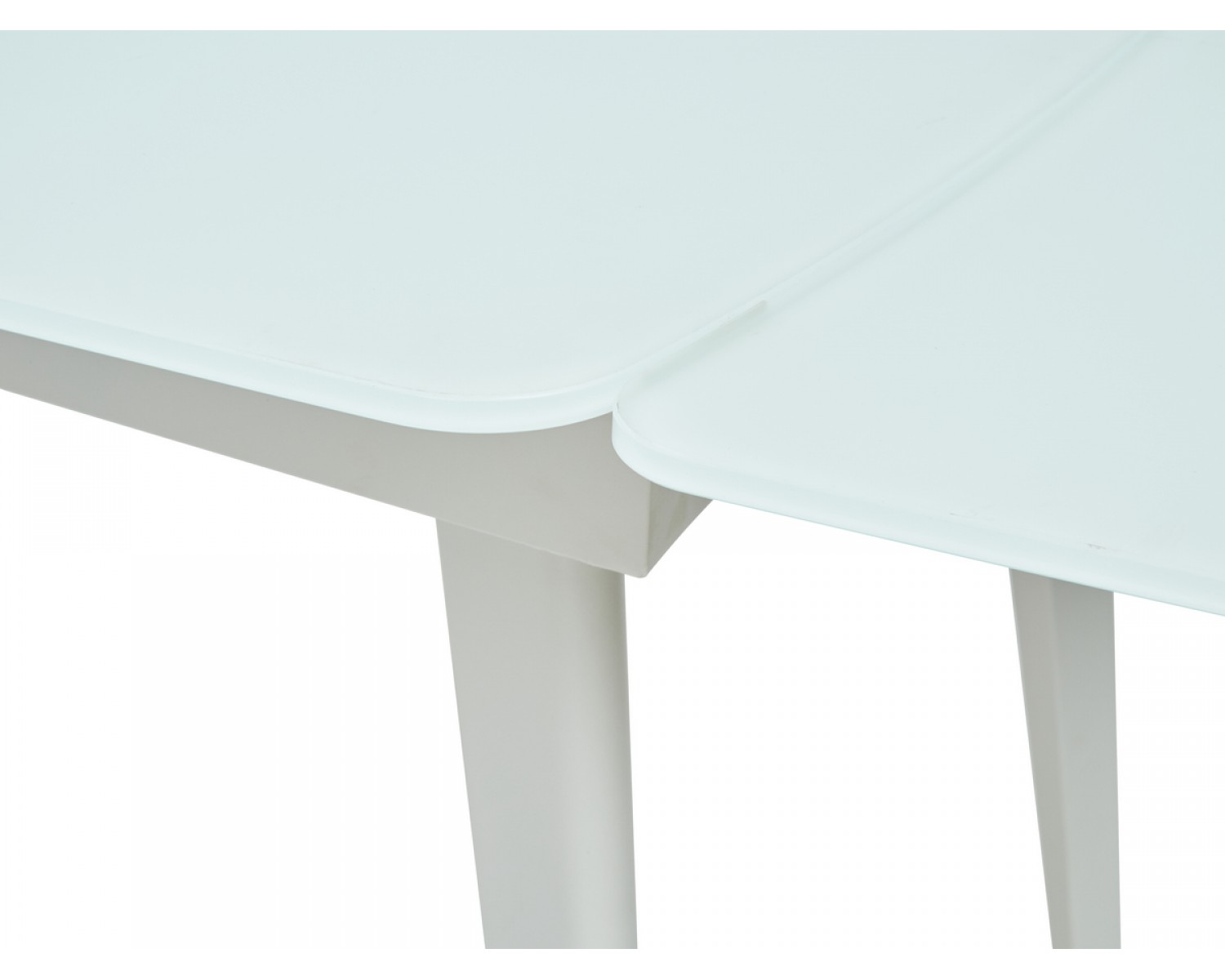 Стол ELIOT 120 FROSTED SUPER WHITE белое матовое стекло/ белый каркас
