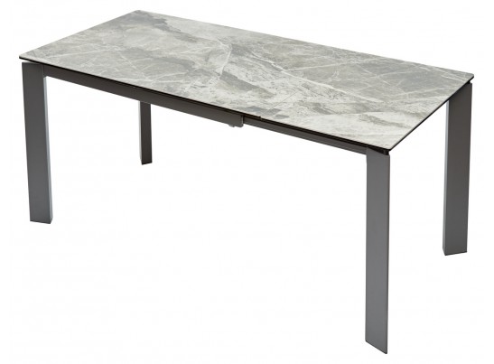 Стол CORNER 120 ITALIAN DARK GREY Серый мрамор глянцевый, керамика/ GREY1 