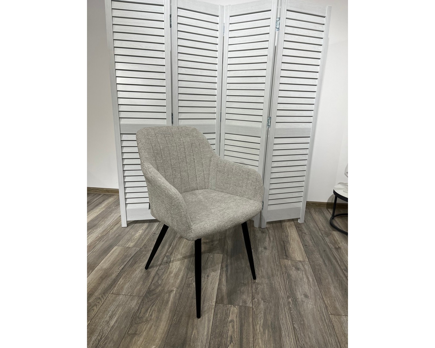 Стул BRANDY WZ2042-19 галечный серый фактурный велюр/ черный каркас
