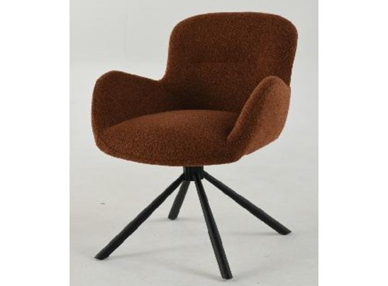 Стул KAROL 180 град. поворот. 3018-09 терракотовый, шенилл/ черный каркас, ®DISAUR