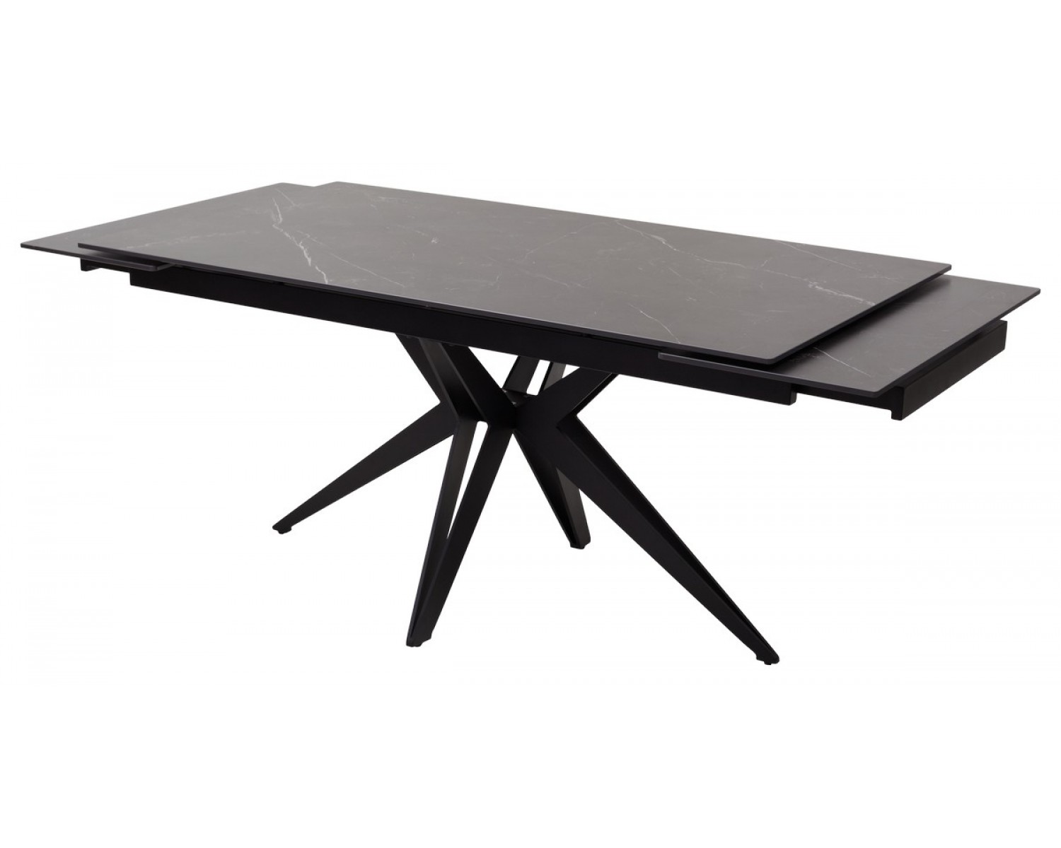 Стол FORIO 160 MATT BLACK MARBLE SOLID CERAMIC / BLACK, ®DISAUR