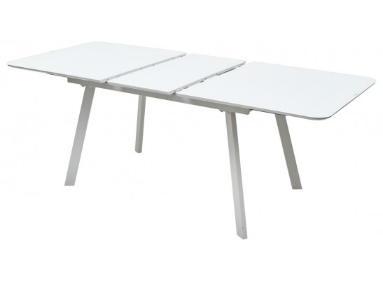 Стол ARUBA 140 WHITE/cупер белое глянцевое стекло 