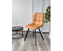 Стул CHILLI-Q SQUARE Oracul 542 Темно-желтый, экокожа PU / черный каркас, 