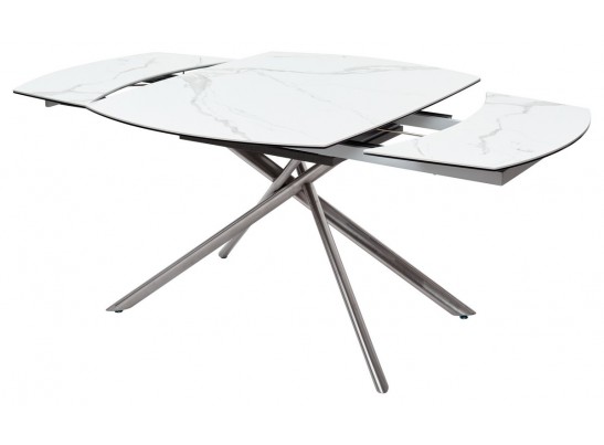 Стол BUSHES 120 WHITE/Stainless steel 