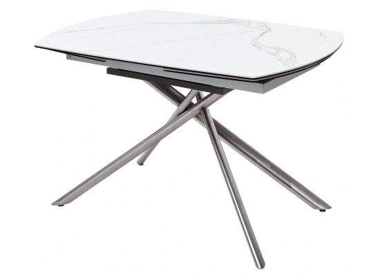 Стол BUSHES 120 WHITE/Stainless steel 