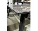 Стол Морис 140 ДАРК, стекло / черный каркас 