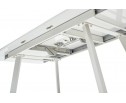 Стол ARUBA 140 WHITE/cупер белое глянцевое стекло 