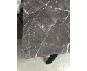 Стол Морис 140 ДАРК, стекло / черный каркас 