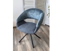 Стул EMBER 360 град. поворот. 7525-56 Синий, велюр/ ENJOY-315 Синий, ткань/ Черный, ®DISAUR