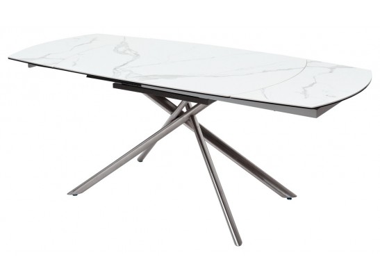 Стол BUSHES 120 WHITE/Stainless steel 