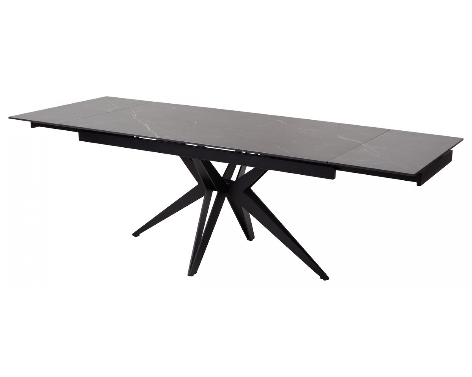 Стол FORIO 160 MATT BLACK MARBLE SOLID CERAMIC / BLACK, ®DISAUR