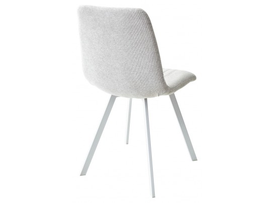 Стул ELVIS WZ2042-19 галечный серый фактурный велюр/ белый каркас 