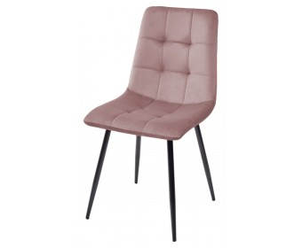 Стул BARI UF910-07 PINK, велюр / черный каркас 