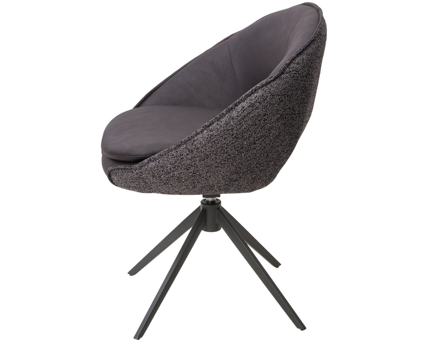 Стул ANABEL 360 град. поворот Черный Maison 99# / OTE COBBLE 457 / серый каркас, ®DISAUR