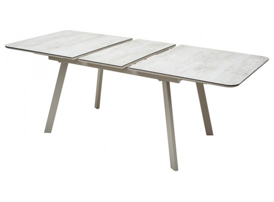 Стол ARUBA 160 BEIGE/ CAPPUCINO глазурованное стекло 