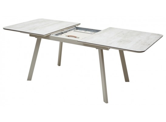 Стол ARUBA 160 BEIGE/ CAPPUCINO глазурованное стекло 