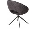 Стул ANABEL 360 град. поворот Черный Maison 99# / OTE COBBLE 457 / серый каркас, ®DISAUR