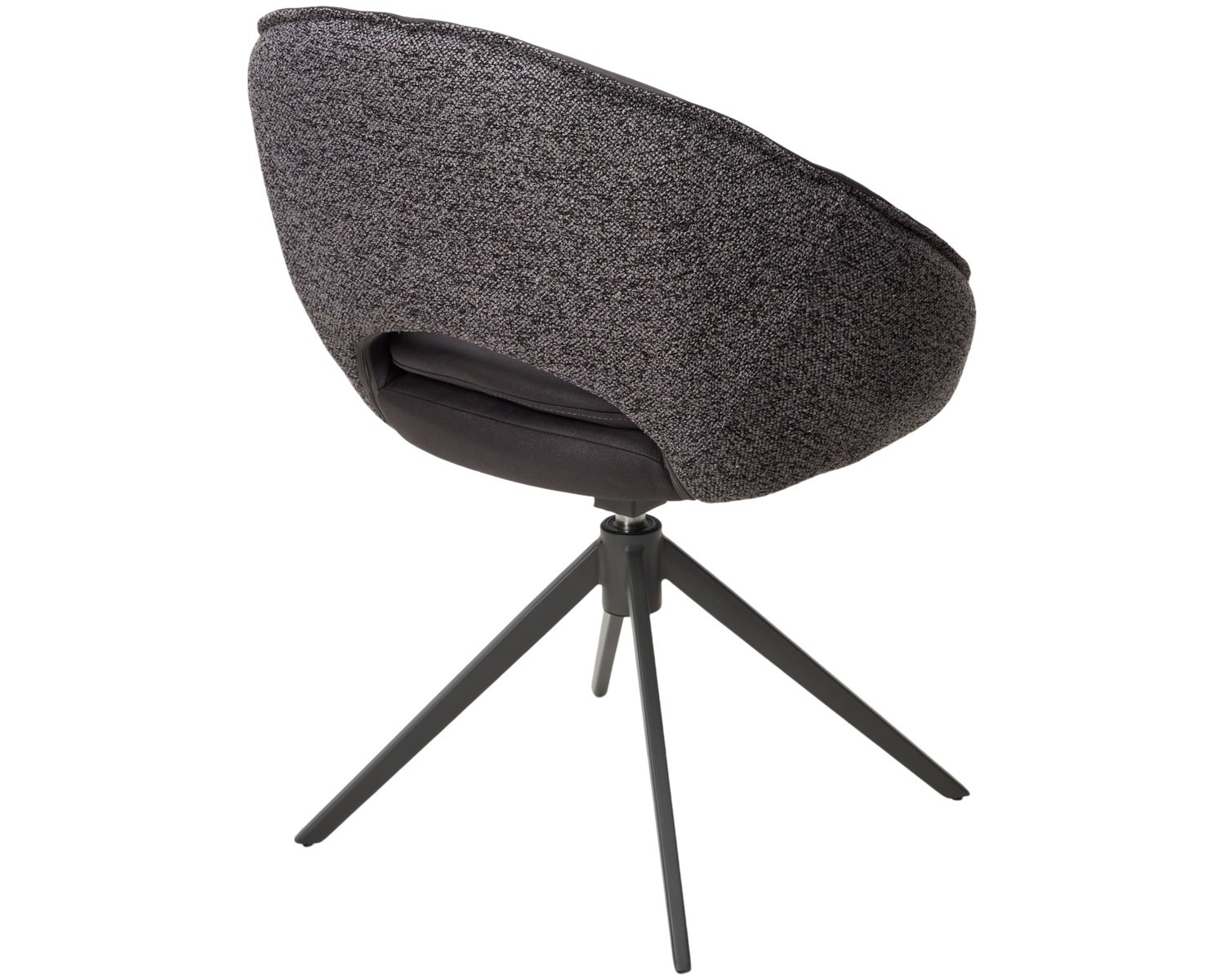 Стул ANABEL 360 град. поворот Черный Maison 99# / OTE COBBLE 457 / серый каркас, ®DISAUR