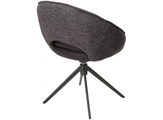 Стул ANABEL 360 град. поворот Черный Maison 99# / OTE COBBLE 457 / серый каркас, ®DISAUR