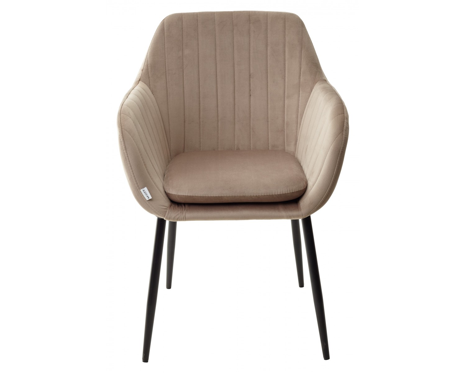 Стул ALABAMA BLUVEL-40 BEIGE, велюр / черный каркас