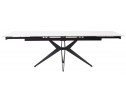 Стол FORIO 160 MATT WHITE MARBLE SOLID CERAMIC / BLACK, ®DISAUR
