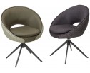 Стул ANABEL 360 град. поворот Черный Maison 99# / OTE COBBLE 457 / серый каркас, ®DISAUR