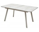 Стол ARUBA 160 BEIGE/ CAPPUCINO глазурованное стекло 