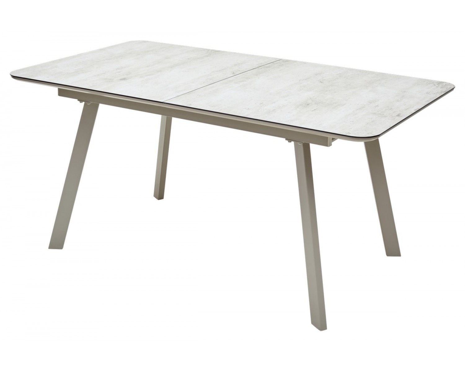 Стол ARUBA 160 BEIGE/ CAPPUCINO глазурованное стекло