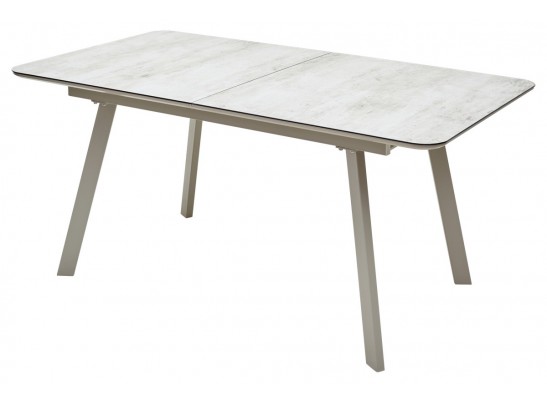 Стол ARUBA 160 BEIGE/ CAPPUCINO глазурованное стекло 