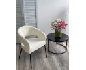 Стул SNUG 3018-01 белый, шенилл / черный каркас, ®DISAUR