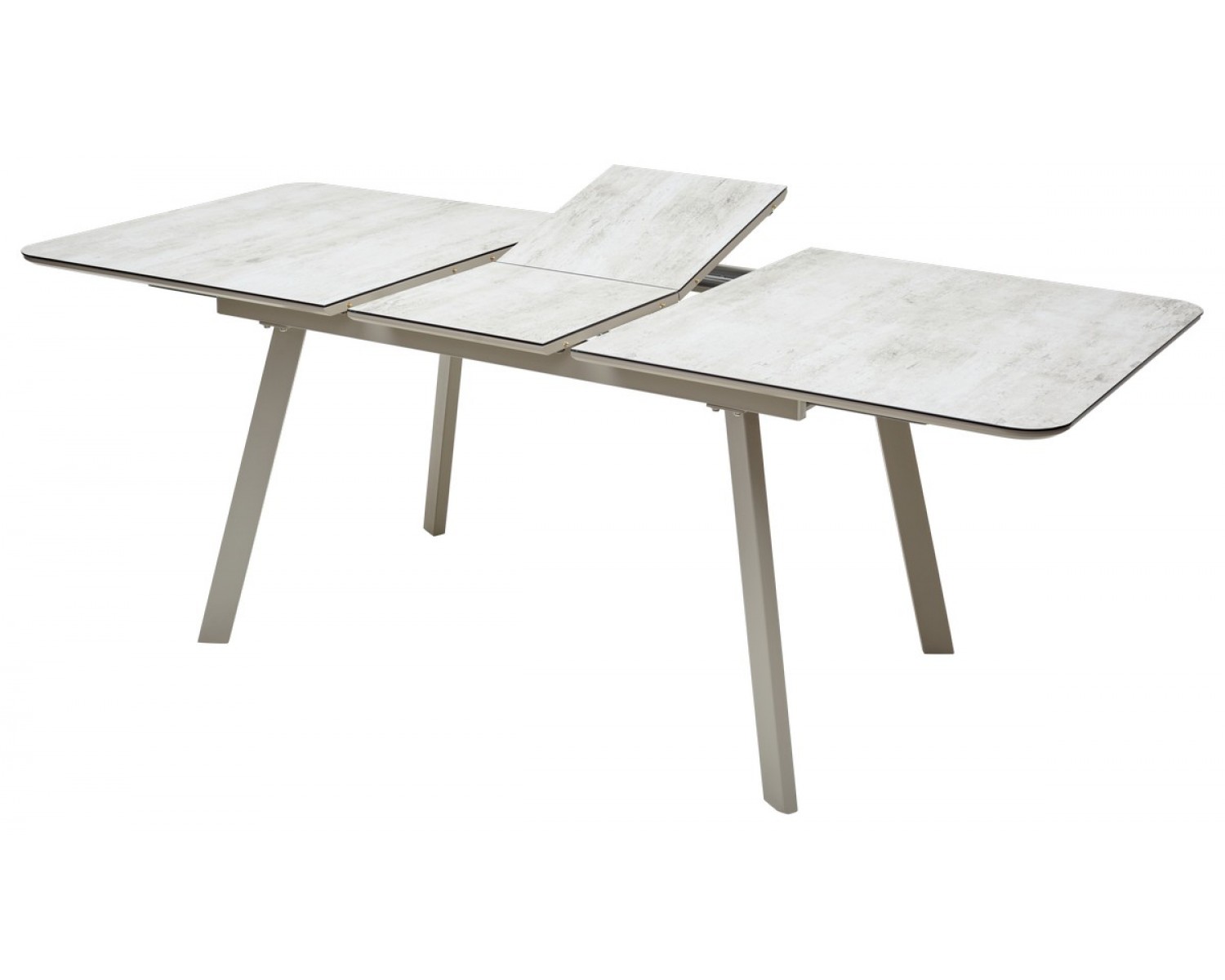 Стол ARUBA 160 BEIGE/ CAPPUCINO глазурованное стекло