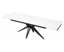 Стол FORIO 160 MATT WHITE MARBLE SOLID CERAMIC / BLACK, ®DISAUR